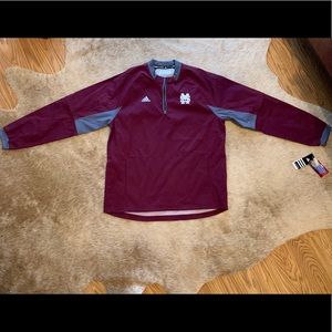 adidas Mississippi State Half Zip Pullover